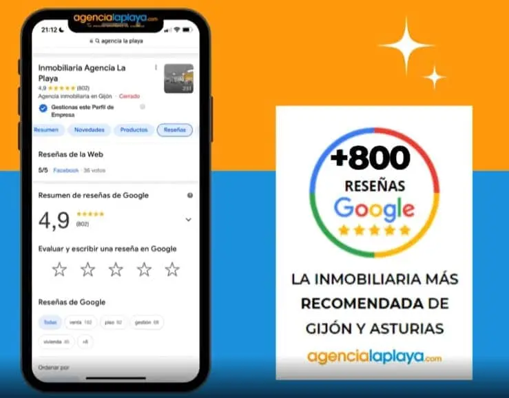 Ejemplo reseñas de agencia la playa