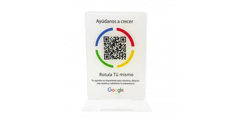 Placa expositor reseñas google